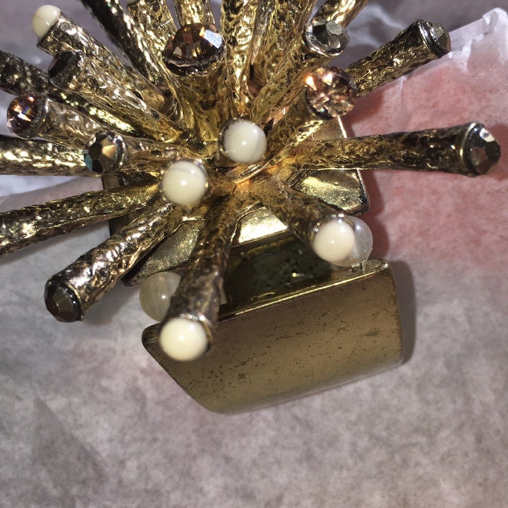 Gold Spiky Rhinestone Bracelet - Picture 3 of 9